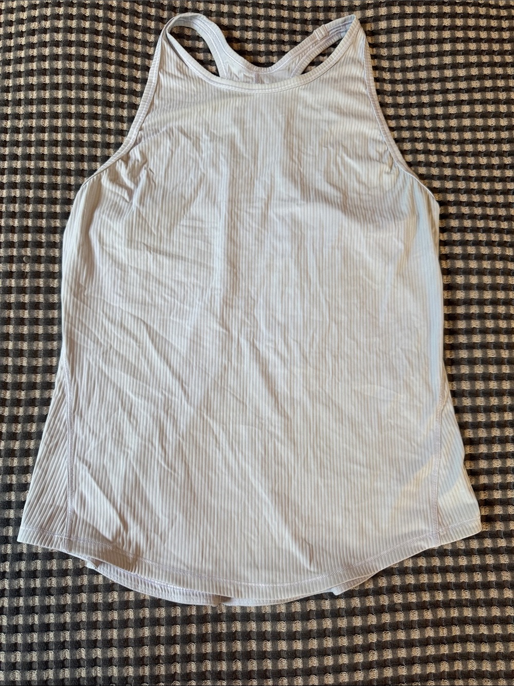 lululemon athletica Light Gray Ribbed Racerback Tank